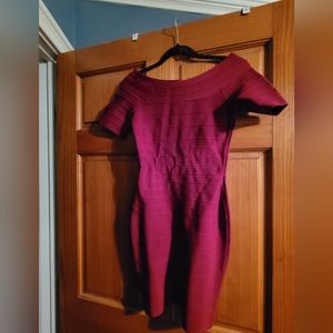 Burgundy bandage dress sz m